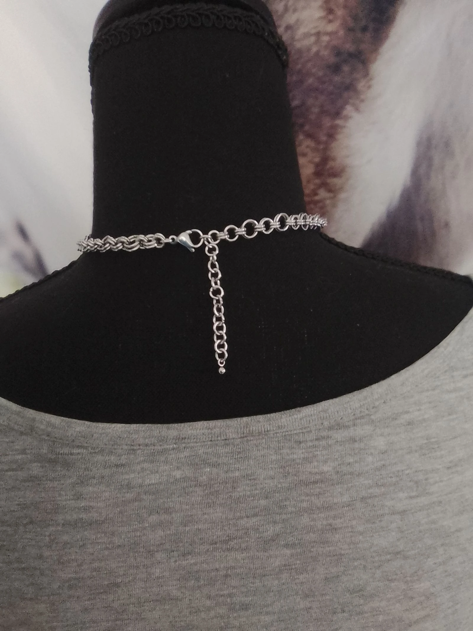 Minimalist Necklace with Japanese Chainmail Pendant Unisex – photo 3